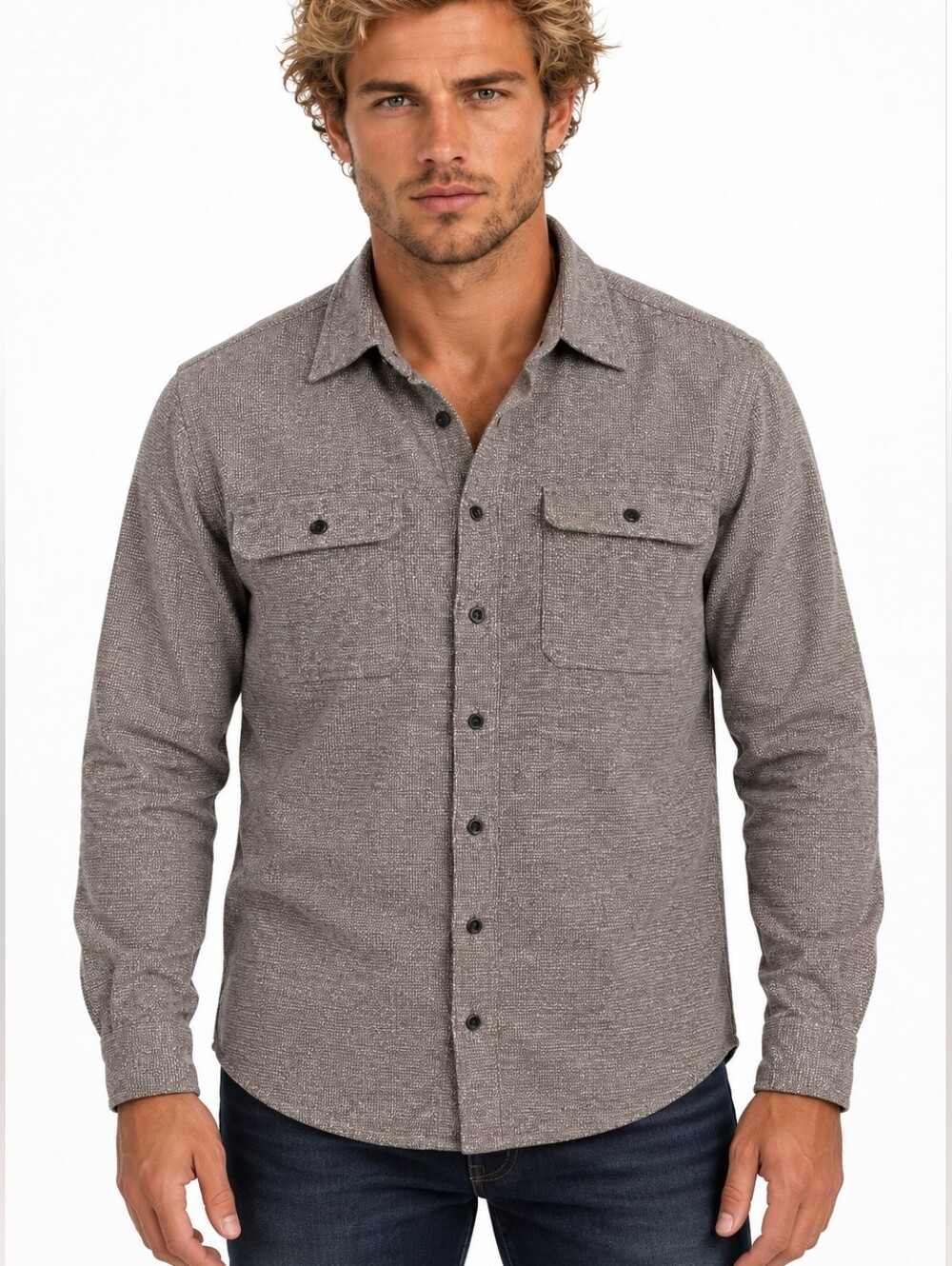 Taylor Stitch Division Shirt XXL 46 Linen Cotton Textured Workshirt EUC
